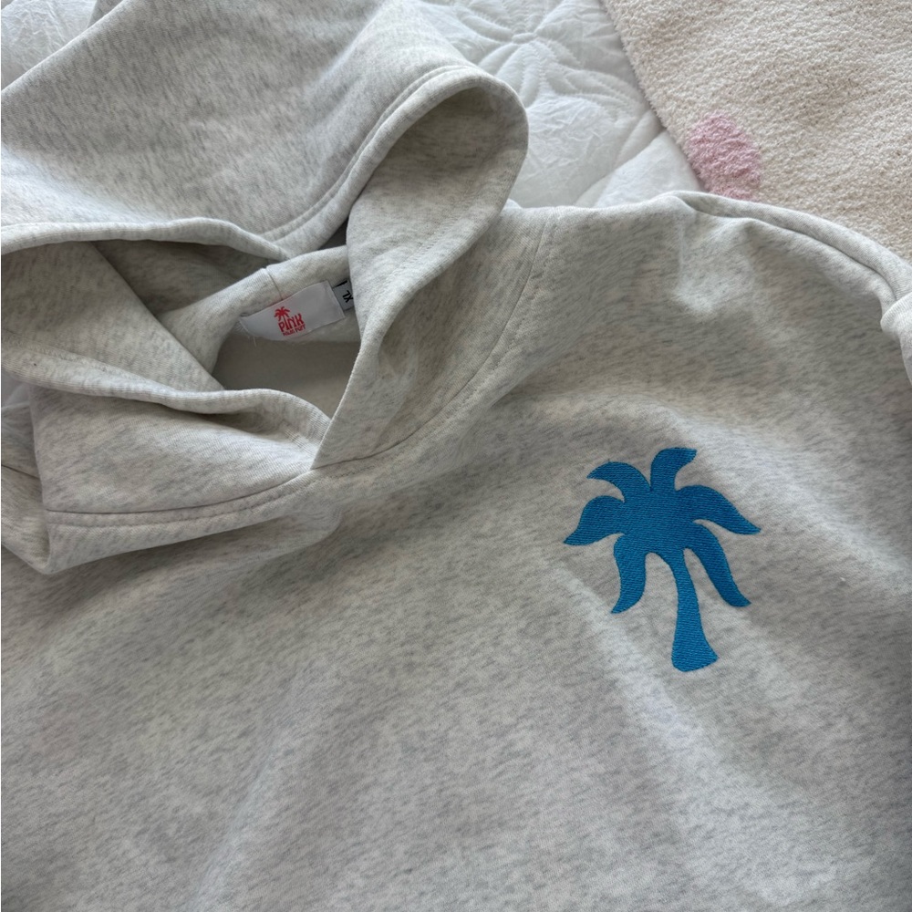 pink palm puff grey butterfly hoodie - Picture 6 of 7